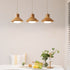 Traditional Japanese Round Mushroom Shape Wood 1-Light Pendant Light For Living Room