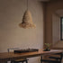 Traditional Japanese Straw Hat Weaving 1-Light Pendant Light For Dining Room
