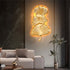 Contemporary Nordic Ginkgo Leaf Resin LED Wall Sconce Lamp For Living Room