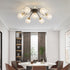 Modern Luxury Branch Orb Star Full Copper Glass 9/13/17 Light Semi-Flush Mount Ceiling Light For Living Room