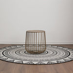 Contemporary Simplicity Iron Round Cage Design Coffee Table For Living Room