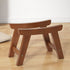 Modern Minimalist Square Cushion Solid Wood Cotton Linen Shoe Bench Low Stool For Living Room