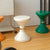 Contemporary Scandinavian ABS Round Hourglass End Table Portable For Living Room