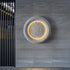 Traditional Vintage Waterproof Concrete Round Moon Warm Light LED Wall Sconce Lamp For Garden