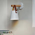 Modern Minimalist Wood Iron Cylinder 1-Light Wall Sconce Lamp For Bedside