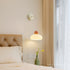 Modern Minimalist Cream Dome Round Iron Glass 1-Light Wall Sconce Lamp For Bedroom