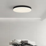 Modern Minimalist Aluminum Acrylic Round Shade LED Flush Mount Ceiling Light For Bedroom