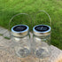 Modern Art Deco Waterproof Solar Glass Stainless Steel Copper Wire Star LED String Lights Outdoor Lighting For Garden