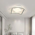 Modern Minimalist Wave Round Square Hardware Acrylic LED Flush Mount Ceiling Light For Bedroom