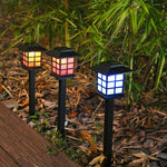 Traditional Rustic Waterproof Solar House ABS LED Outdoor Landscape Light For Garden
