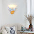 Contemporary Creative Resin Starfish Decorative Trumpet Glass Shade 1-Light Wall Sconce Lamp For Bedroom