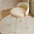 Modern Simplicity Leather Metal Sponge Round Vanity Stool Backrest For Bedroom