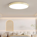 Modern Minimalist Macaron Acrylic Round Shade LED Flush Mount Ceiling Light For Bedroom