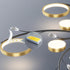 Modern Luxury Branch Round Hardware Iron Acrylic Crystal Silicone LED Semi-Flush Mount Ceiling Light For Living Room