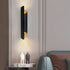 Modern Minimalist Irregular Cylinder Metal 2-Light Wall Sconce Lamp For Living Room