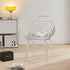 Contemporary Nordic Round Diamond Shape PC Dining Chair Backrest For Dining Room