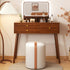 Contemporary Nordic Leather Cylinder Vanity Stool For Bedroom