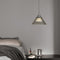 Contemporary Nordic Iron Aluminum Conical LED Liftable Pendant Light For Bedroom