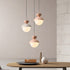 Modern Minimalist Round Globe Dome Metal Glass 1-Light Pendant Light For Living Room