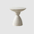 Contemporary Nordic Round Hourglass Magnesium Oxide End Table For Living Room