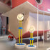 Contemporary Creative PVC Iron Smile Cartoon Character 1-Light Standing Floor Lamp For Living Room