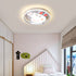 Contemporary Creative Kids Iron Acrylic Round Pig LED Flush Mount Ceiling Light For Bedroom