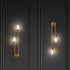 Contemporary Nordic Copper Acrylic Cylinder Ball 1/2/4 Light Wall Sconce Lamp For Living Room