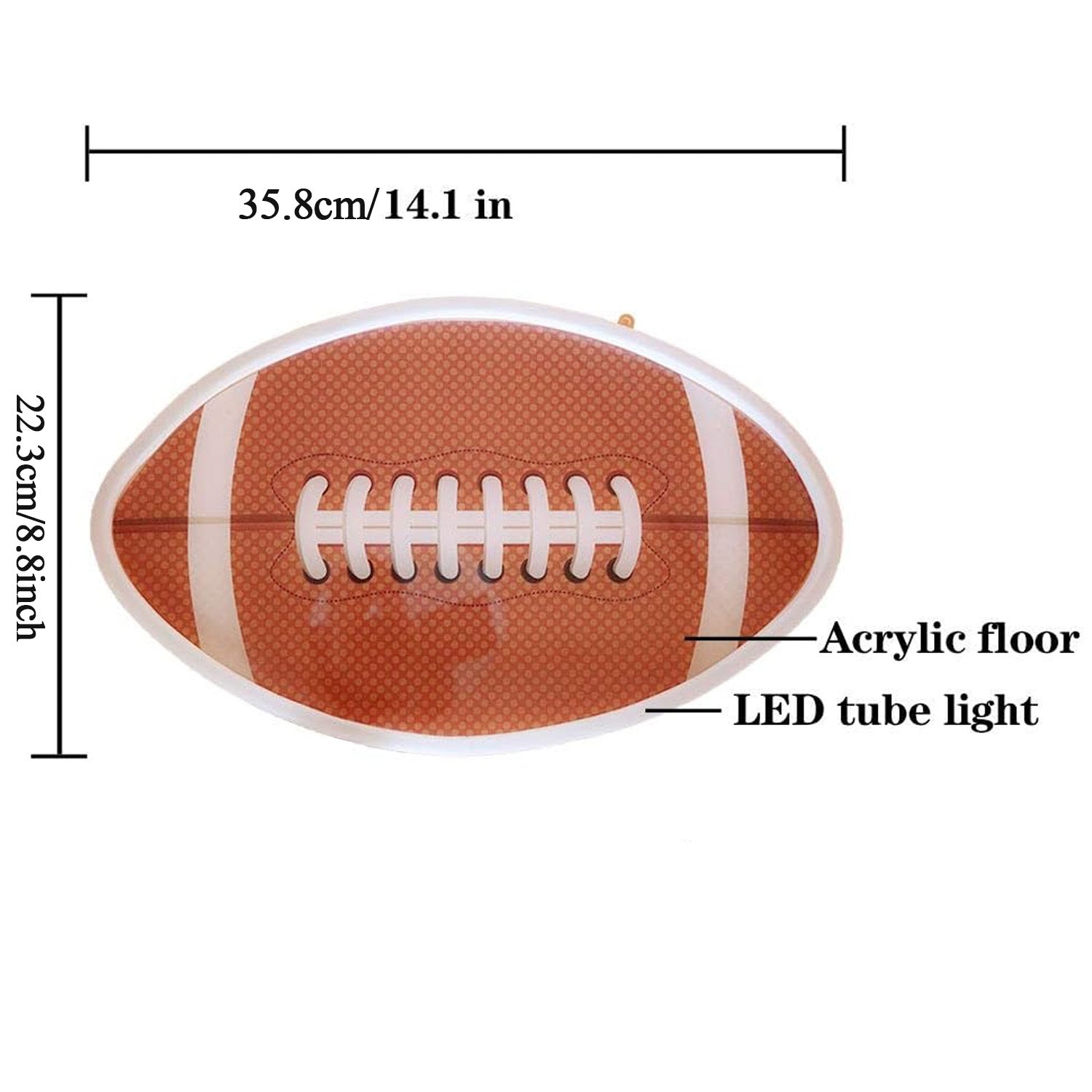 Contemporary Creative Football Shape Acrylic LED Neon Light Wall Sconce Lamp For Bedroom