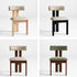 Contemporary Scandinavian Semi-round Solid Wood Lambswool High Resilience Sponge Dining Chair Backrest For Dining Room