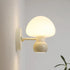 Contemporary Creative Mushroom Iron Glass 1-Light Wall Sconce Lamp For Bedroom