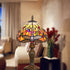 Traditional Tiffany Mushroom Resin Glass 1-Light Table Lamp For Bedroom