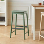 Contemporary Nordic Wood Rectangular Bar Stool Footrest For Kitchen