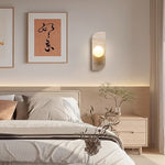 Modern Minimalist Rectangular Stone Glass 1/2/3 Light Wall Sconce Lamp For Bedroom