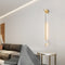 Modern Minimalist Strip Antler Orb Full Copper Crystal Silicone LED Wall Sconce Lamp For Bedroom