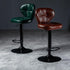 Modern Minimalist Square Leather Metal Bar Stool Backrest Armless For Dining Room