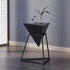 Contemporary Nordic Triangle Pyramid Glass Slate Metal Side Table For Bedside