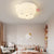 Modern Art Deco Kids Iron PE Bear LED Flush Mount Ceiling Light For Bedroom