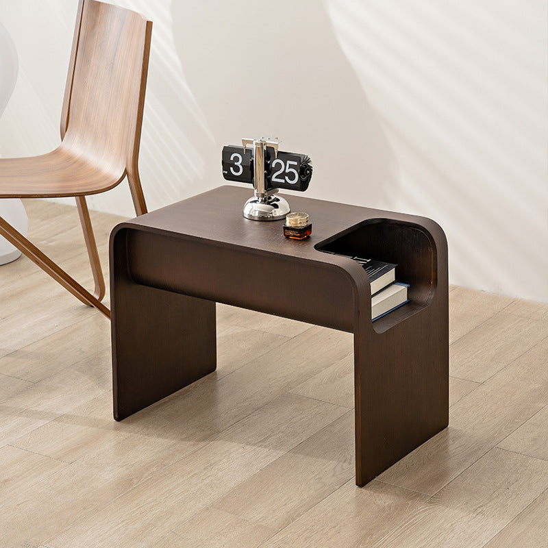 Modern Minimalist Square Wood Coffee Table For Living Room