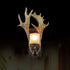 Contemporary Scandinavian Antler Cylinder Resin Glass 1-Light Wall Sconce Lamp For Living Room