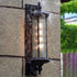 Contemporary Retro Waterproof Aluminum Glass Cylinder 1-Light Wall Sconce Lamp For Garden