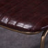 Contemporary Luxury Square PU Leather Upholstered Metal Frame Dining Chair Backrest Armless For Dining Room