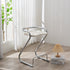 Contemporary Creative Square Plastic ABS Iron Dining Chair Backless Armless For Dining Room