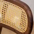 Traditional Japanese Rattan Weaving Wood Frame Stackable Chair Backrest Armless For Dining Room