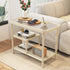 Modern Minimalist Rectangular Glass Iron Side Table 3-Tier For Living Room