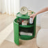 Modern Minimalist Cylinder PE Plastic Nightstand 2-Cabinet For Bedroom