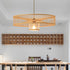 Traditional Chinese Bamboo Weaving Round 1-Light Pendant Light For Dining Room