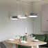 Contemporary Scandinavian Macaron Round Metal Acrylic Solid Wood LED Island Light Chandelier For Dining Room