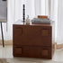 Traditional Vintage Rectangular Solid Wood Nightstand 2-Storage For Bedroom