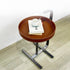 Modern Minimalist Round Tray Leather Stainless Steel Side Table For Living Room