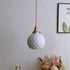 Traditional Japanese Round Pinecone Pumpkin Ceramic Brass 1-Light Pendant Light For Living Room